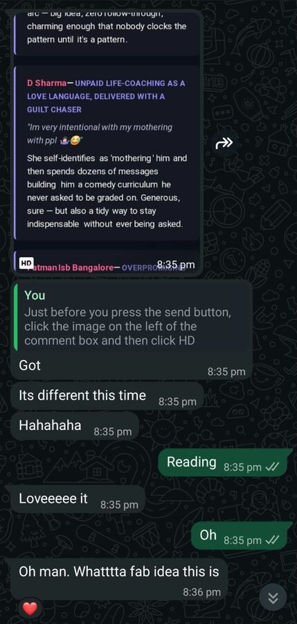 A real WhatsApp reaction to a faknows report
